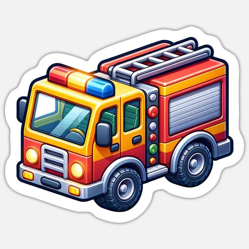 Fire brigade - Sticker size S (10 x 10 cm) - white matte