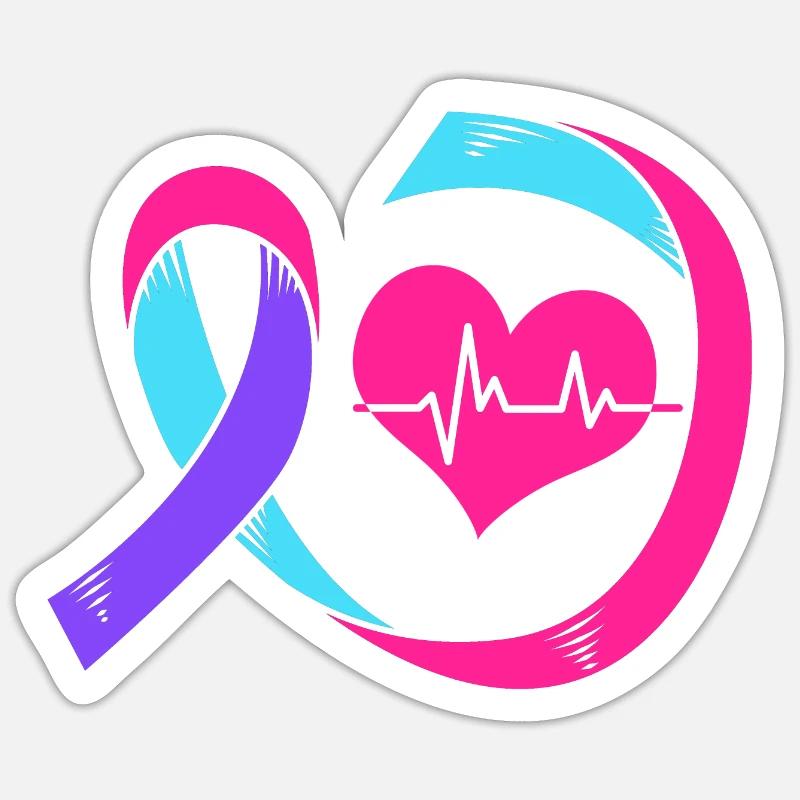 Thyroid cancer - Sticker size S (10 x 10 cm) - white matte