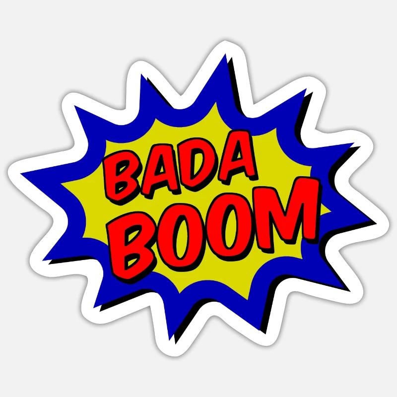 BADA BOOM Comic Sprechblase Sticker Größe S (10 x 10 cm)