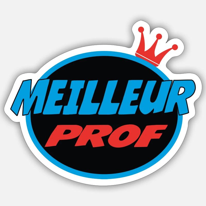 MEILLEUR PROF Sticker taille S (10 x 10 cm)