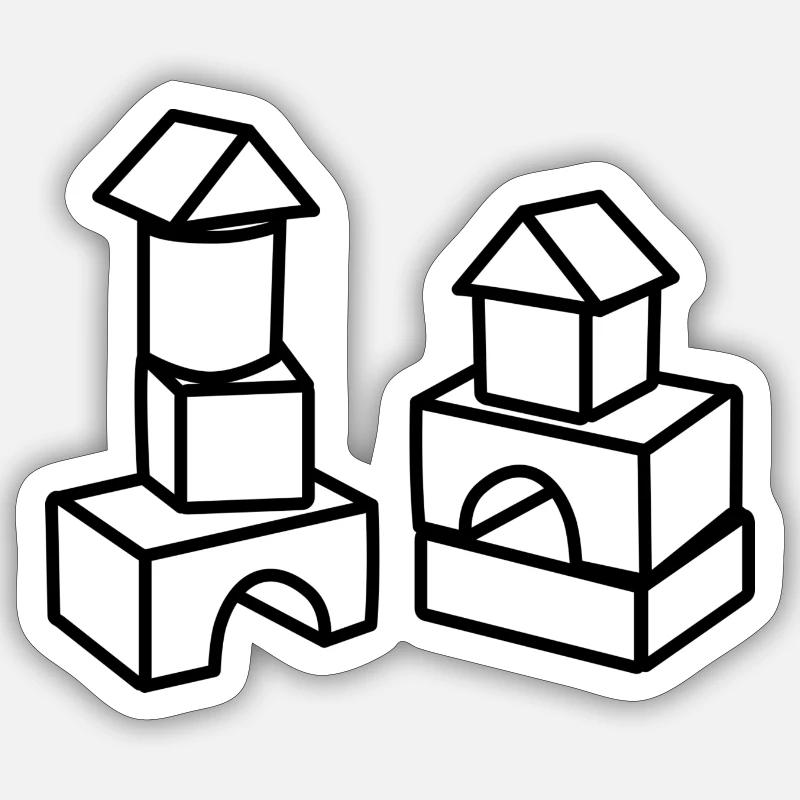 Building blocks as a stack Sticker size S (10 x 10 cm)