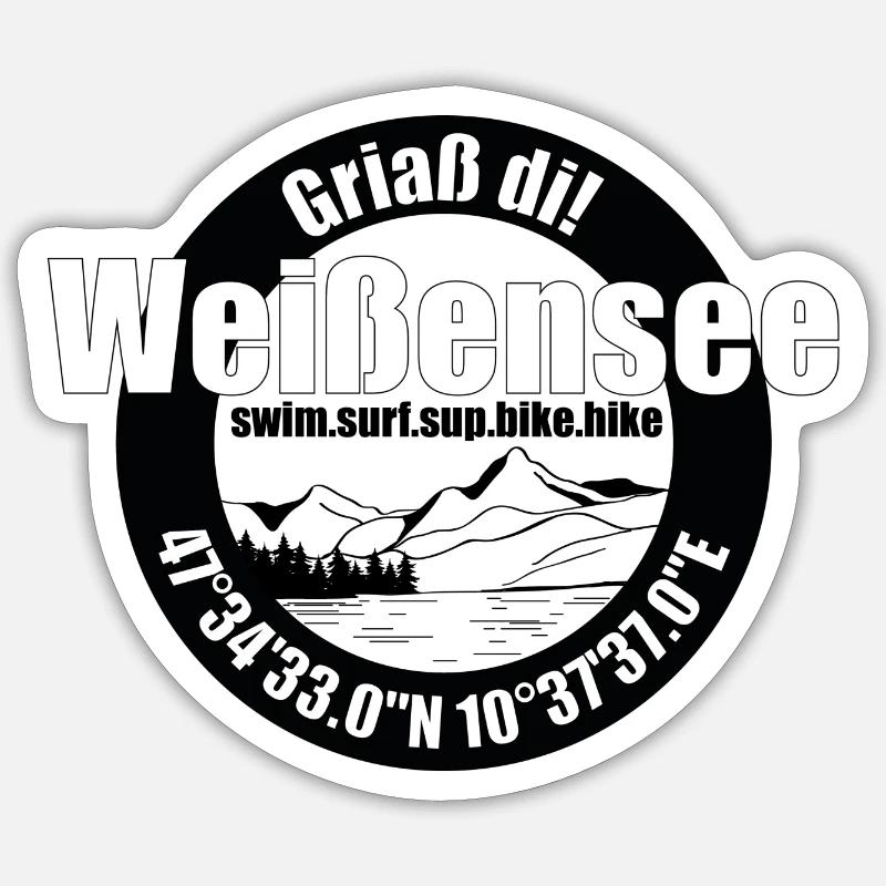 Der Weißensee Sticker Größe S (10 x 10 cm)