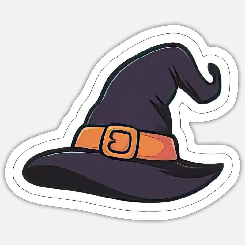 Cute Witch Hat Sticker Sticker size S (10 x 10 cm)