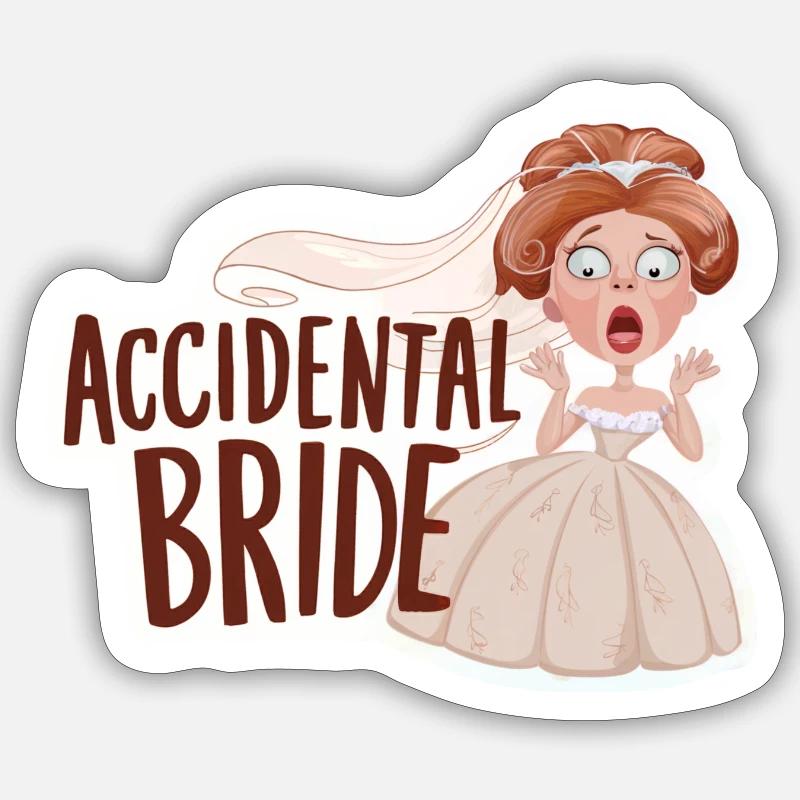 Zufällige Braut Sticker Größe S (10 x 10 cm)