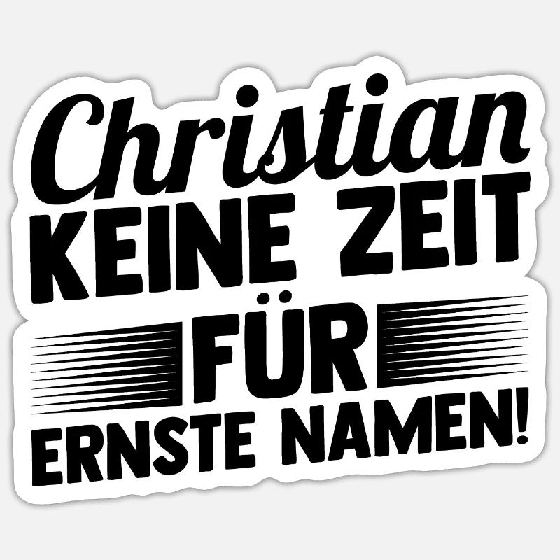First name Chris Christian - Sticker size S (10 x 10 cm) - white matte