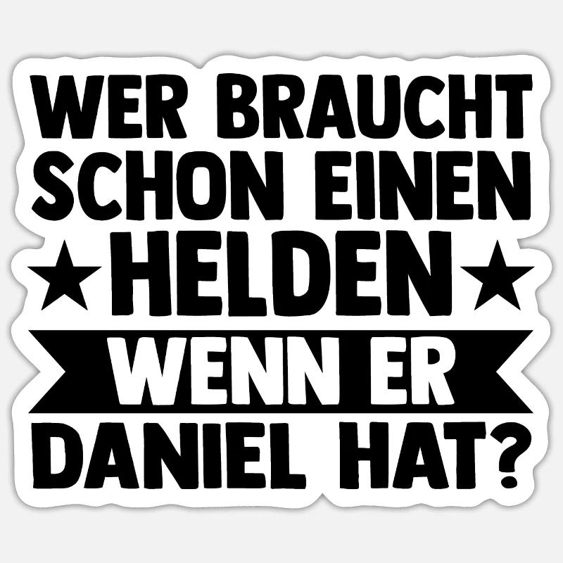 Vorname Daniel - Sticker Größe S (10 x 10 cm) - Mattweiß