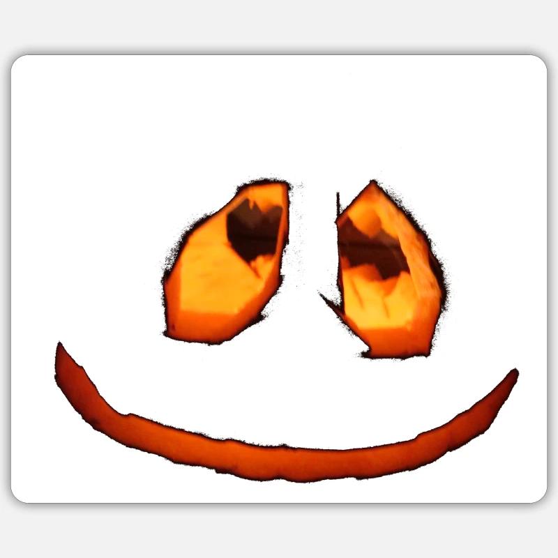 Pumpkin Face Halloween - Sticker size S (10 x 10 cm) - white matte