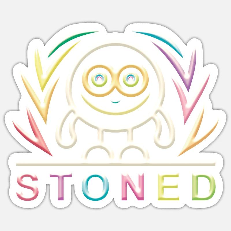Stone doux - Sticker taille S (10 x 10 cm) - blanc mat