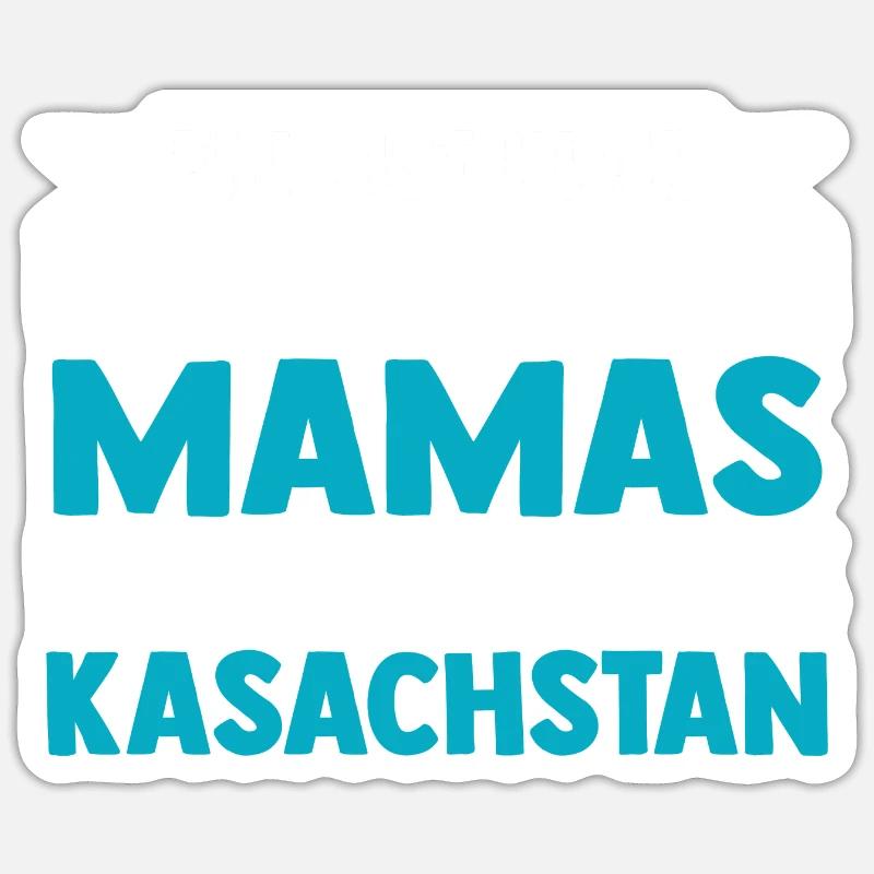 Kazakhstan maman mère Kazakhstan - Sticker taille S (10 x 10 cm) - blanc mat