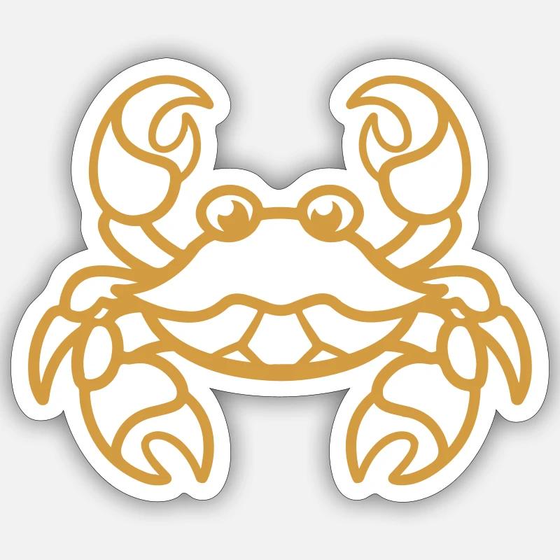 krabbe comic - Sticker Größe S (10 x 10 cm) - Mattweiß