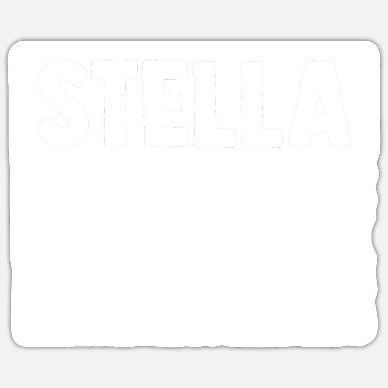 Prénom Stella - Sticker taille S (10 x 10 cm) - blanc mat