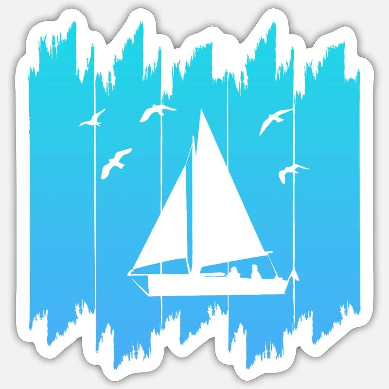 Sailing - Sticker Größe S (10 x 10 cm) - Mattweiß