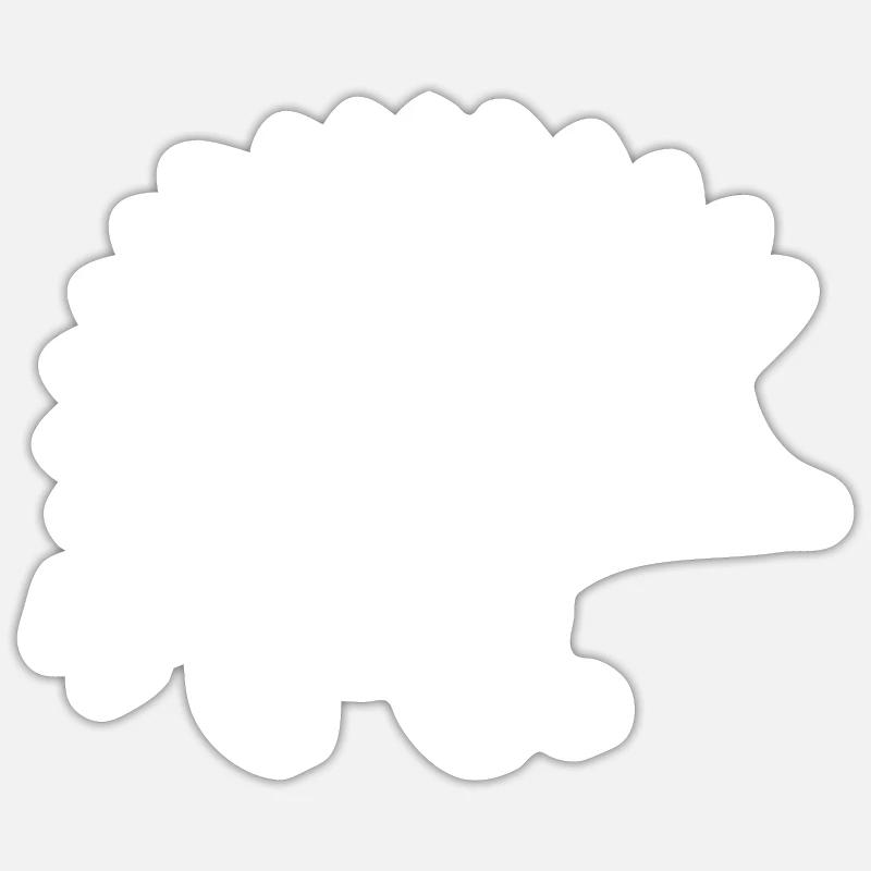 Igel - Sticker Größe S (10 x 10 cm) - Mattweiß