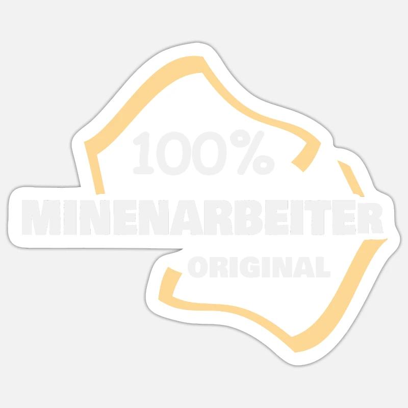 Occupation: Miner - Sticker size S (10 x 10 cm) - white matte