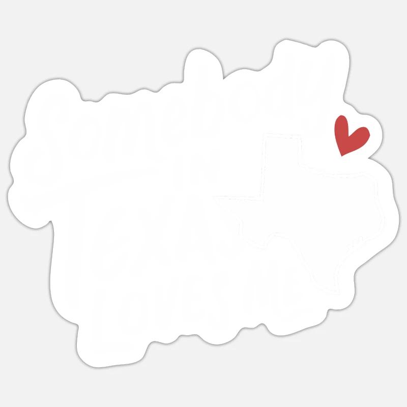 État du Texas Texans Texas - Sticker taille S (10 x 10 cm) - blanc mat