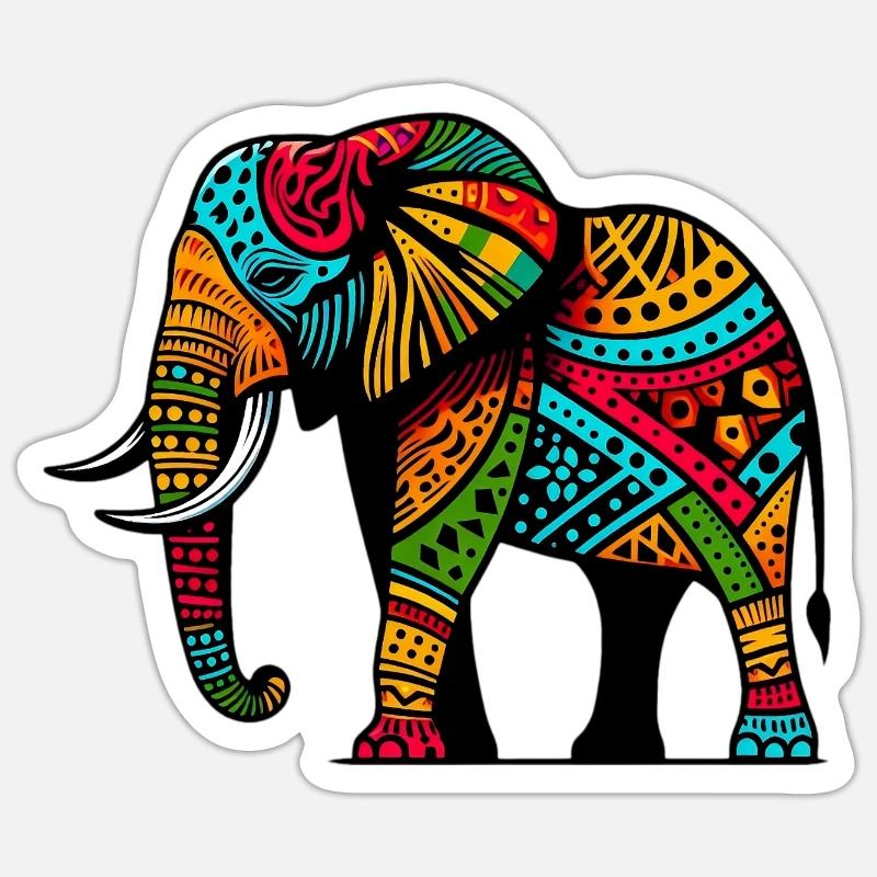 Elephant - Sticker size S (10 x 10 cm) - white matte