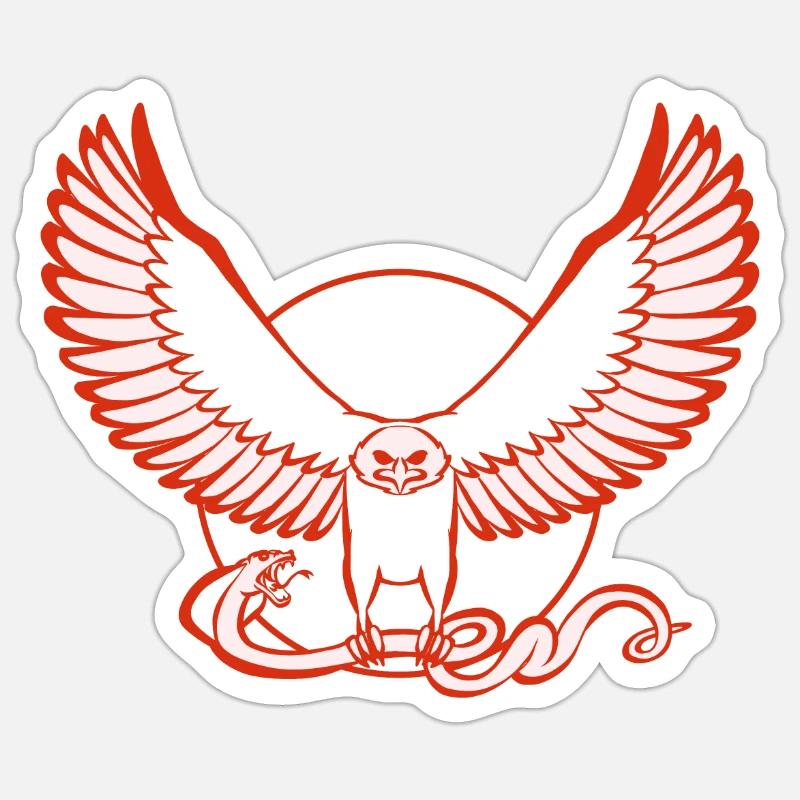 Eagleand Snake Sticker taille S (10 x 10 cm)