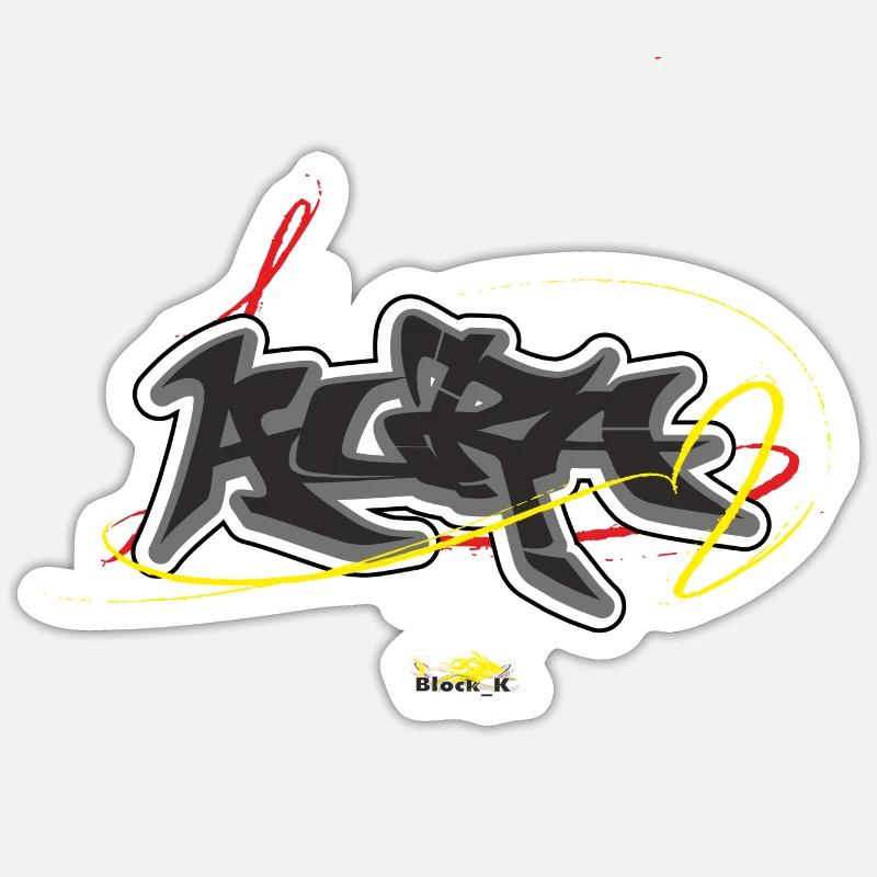 Aura Graffiti - Sticker taille S (10 x 10 cm) - blanc mat