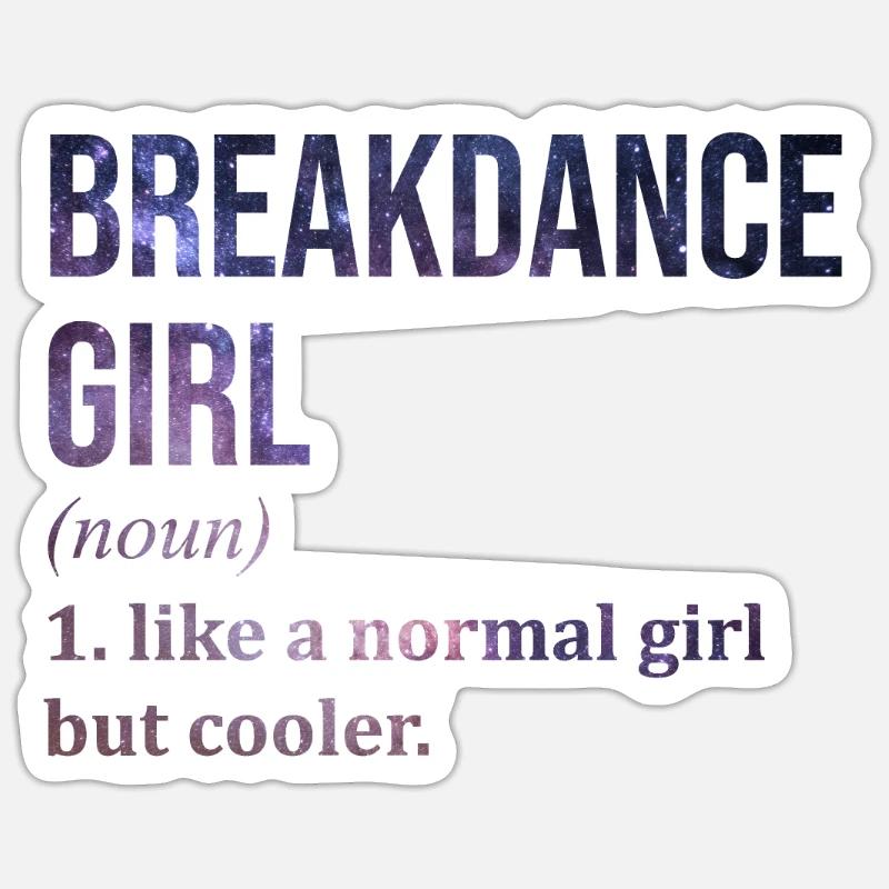 Breakdance - Sticker size S (10 x 10 cm) - white matte