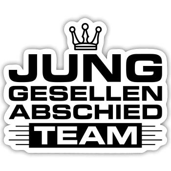 Bachelor Party Team - Sticker size S (10 x 10 cm) - white matte - Front