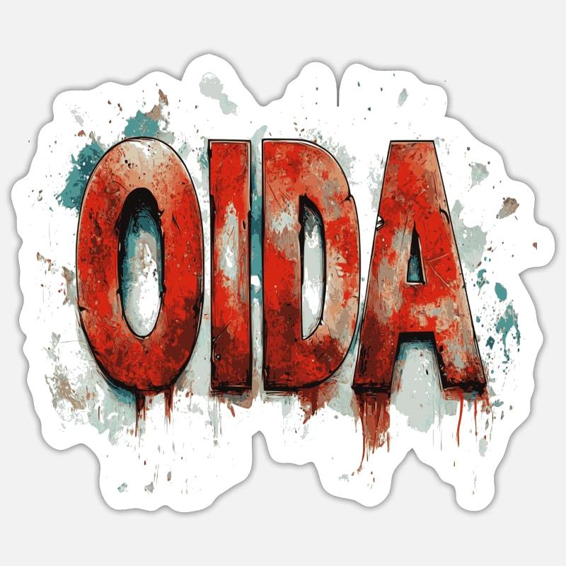 OIDA - Dude! - Sticker size S (10 x 10 cm) - white matte