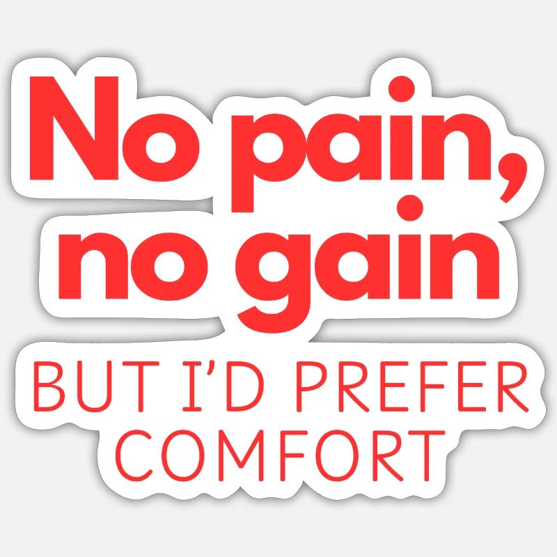 Preferisco il comfort - Sticker formato S (10 x 10 cm) - bianco opaco