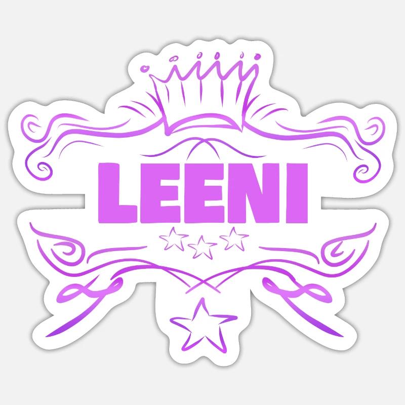 Leeni - Sticker taille S (10 x 10 cm) - blanc mat