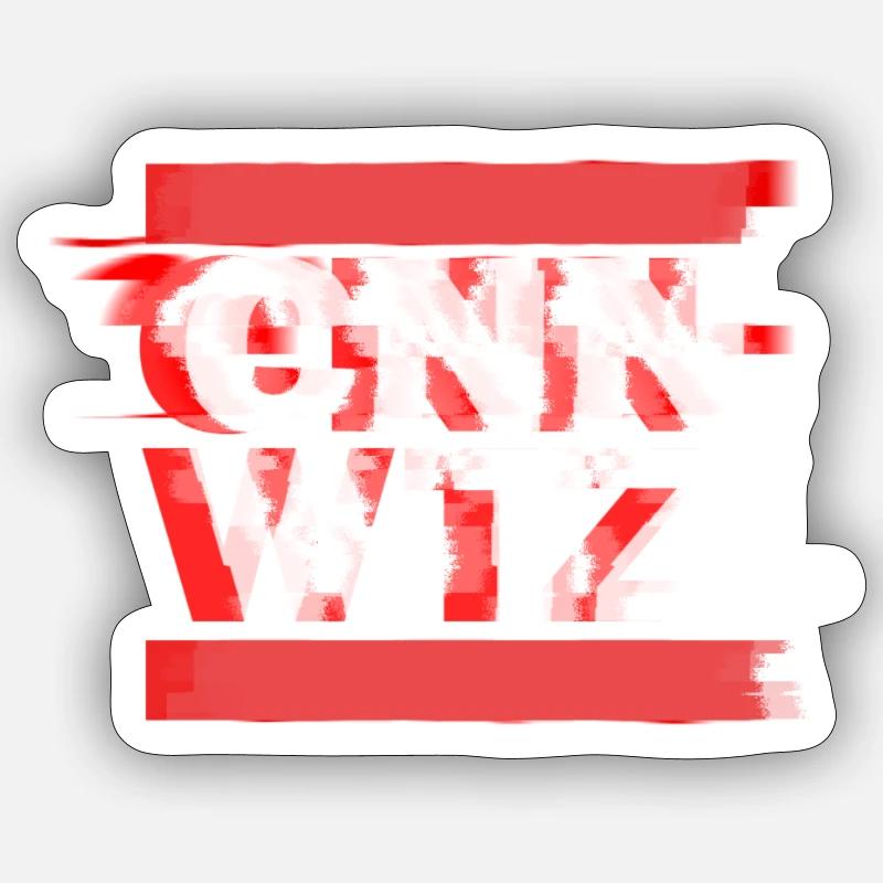CNNWTZ - Sticker taille S (10 x 10 cm) - blanc mat