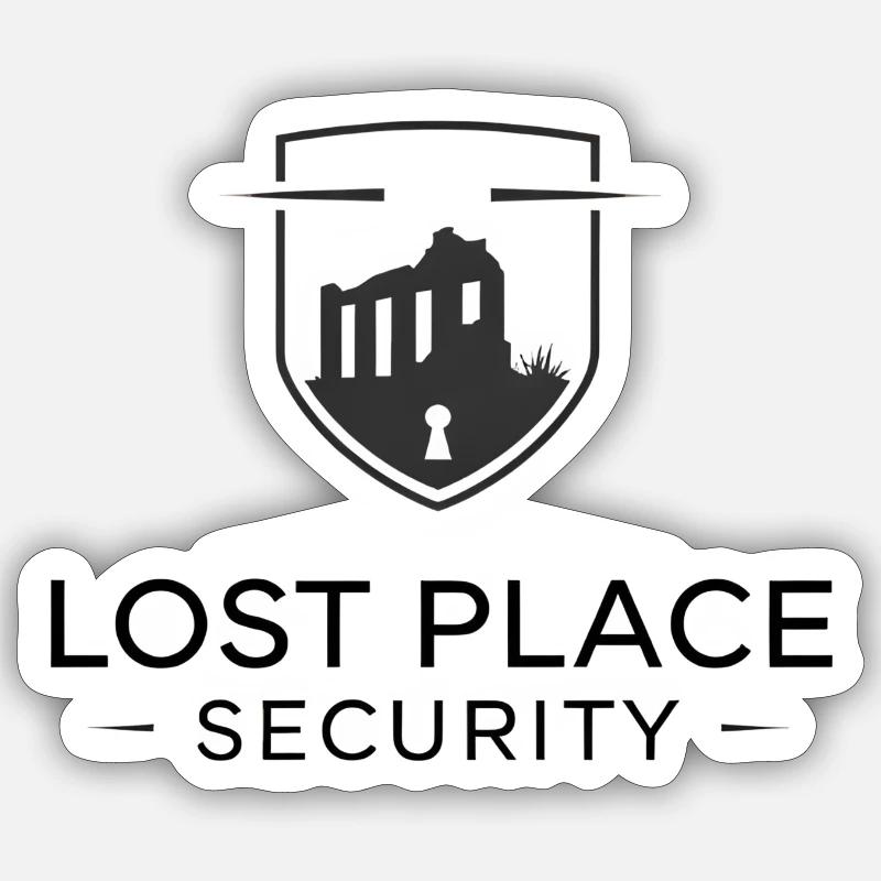 Lost Place Security - Sticker Größe S (10 x 10 cm) - Mattweiß