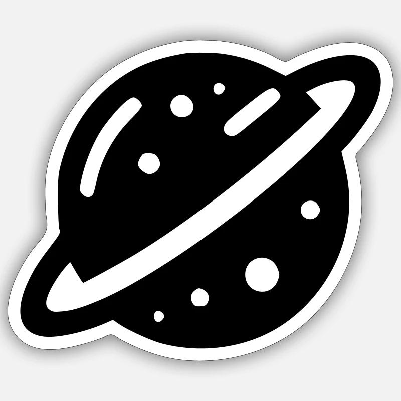 Planet - Sticker Größe S (10 x 10 cm) - Mattweiß