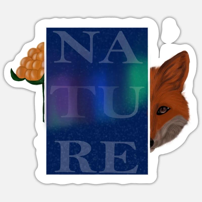Nature - Sticker taille S (10 x 10 cm) - blanc mat