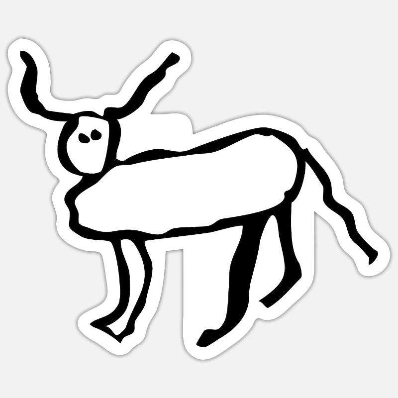 Coucou petite perruche - Sticker taille S (10 x 10 cm) - blanc mat