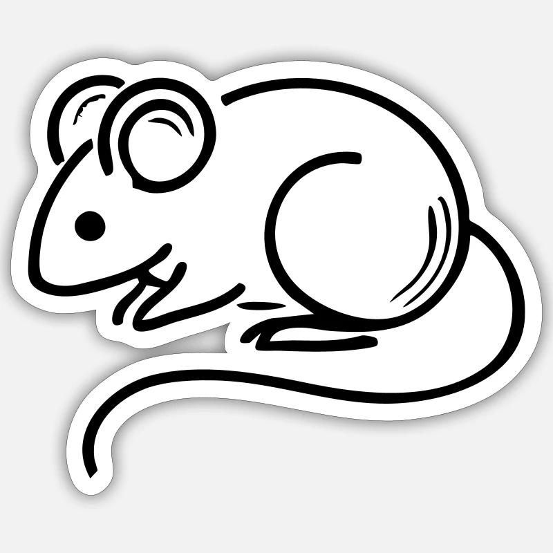 Mouse Sticker size S (10 x 10 cm)