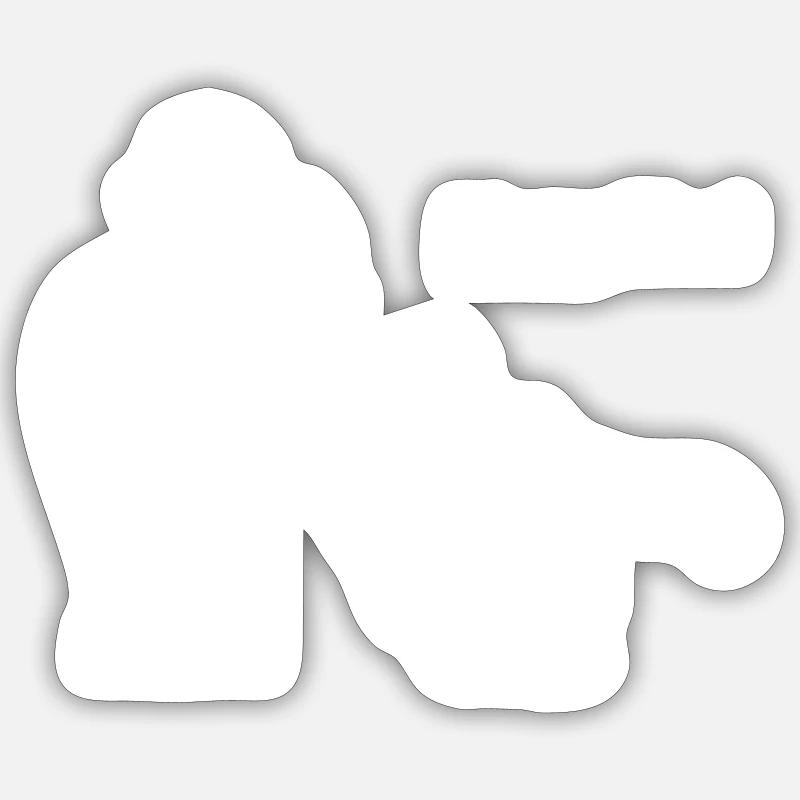 Muay Thaï - Sticker taille S (10 x 10 cm) - blanc mat