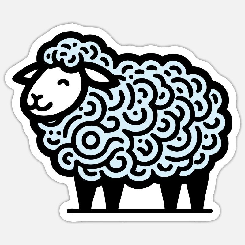 Mouton Sticker taille S (10 x 10 cm)