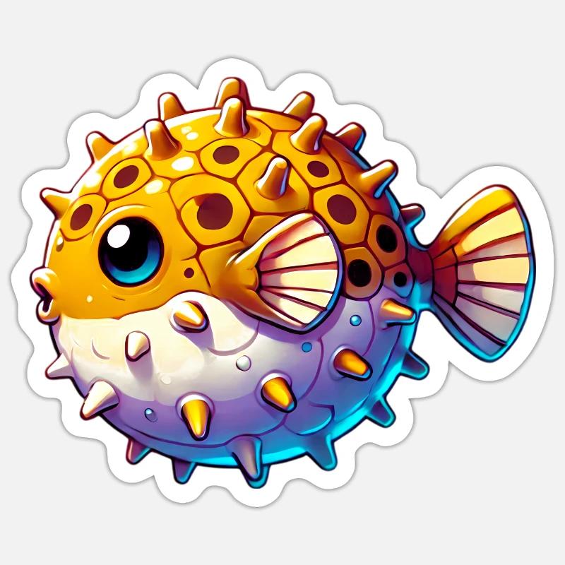 Blowfish Sticker taille S (10 x 10 cm)