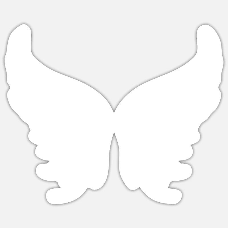 Icône d’aile - Sticker taille S (10 x 10 cm) - blanc mat