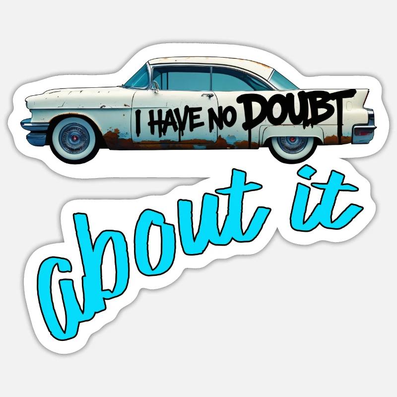 ausschließlich Oldtimer - Sticker Größe S (10 x 10 cm) - Mattweiß