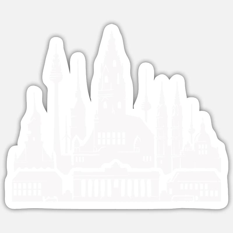 Leipzig skyline Sticker size S (10 x 10 cm)