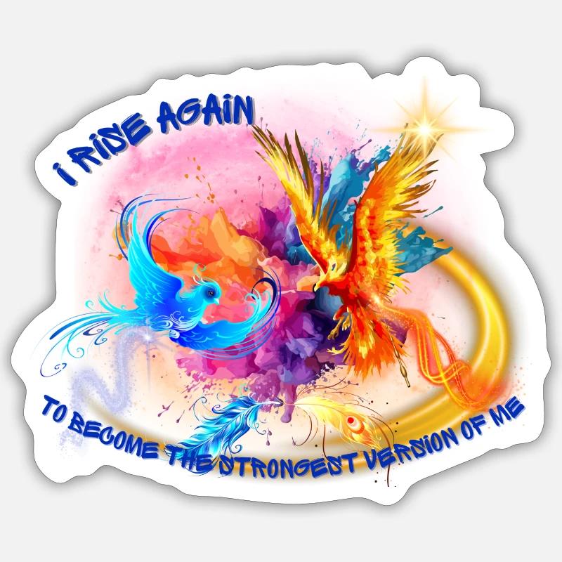 I rise again - Sticker Größe S (10 x 10 cm) - Mattweiß