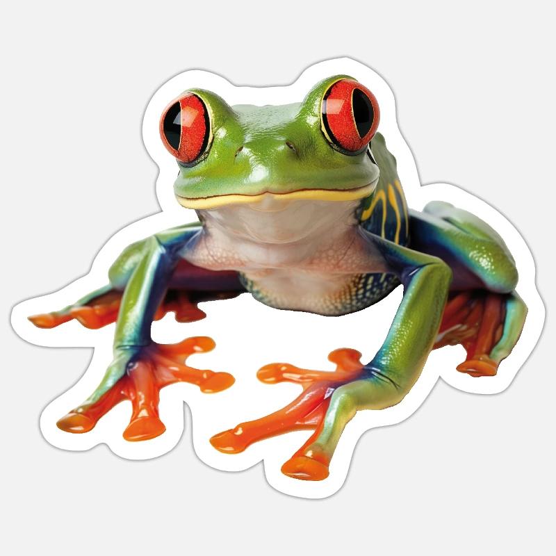 Frog - Sticker size S (10 x 10 cm) - white matte