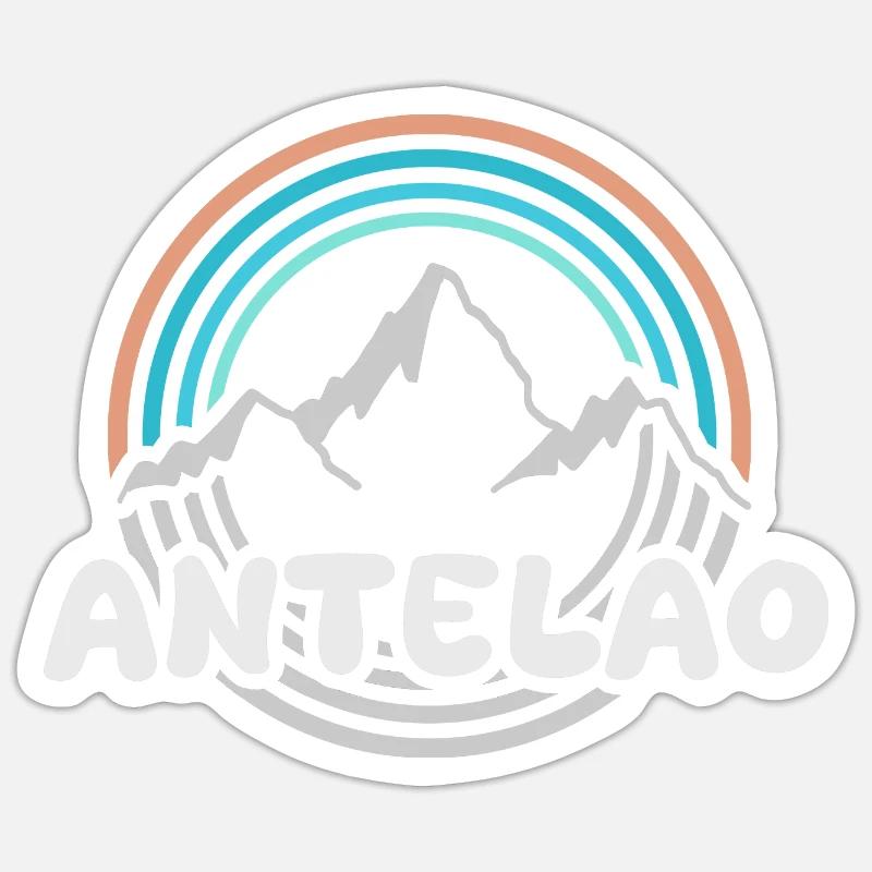 Mont Antelao - Sticker taille S (10 x 10 cm) - blanc mat