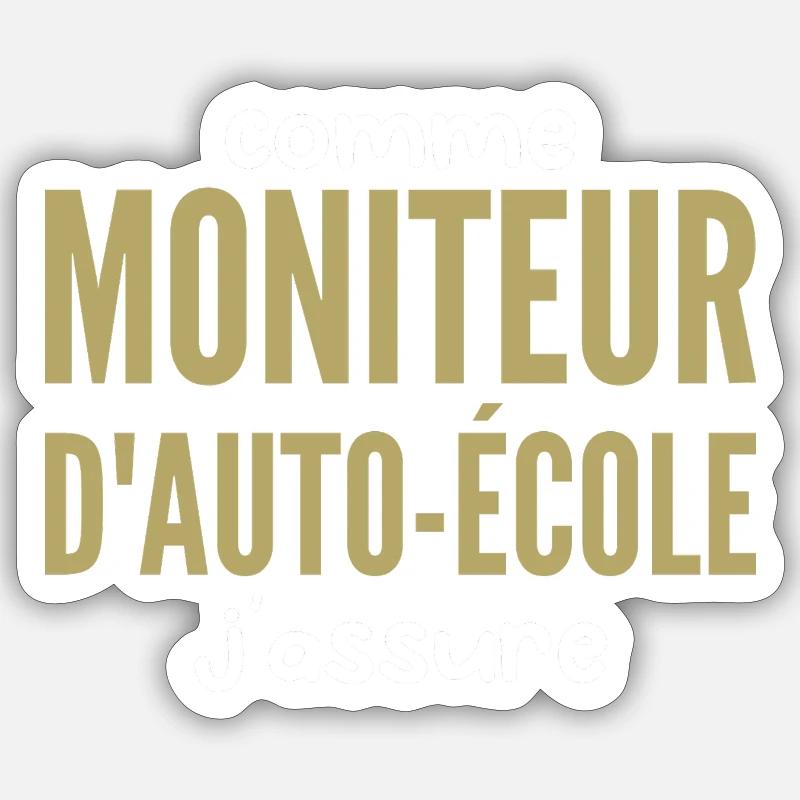 Moniteur Auto-école Sticker taille S (10 x 10 cm)