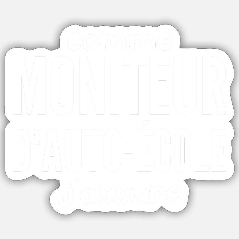 Driving School Instructor - Sticker size S (10 x 10 cm) - white matte