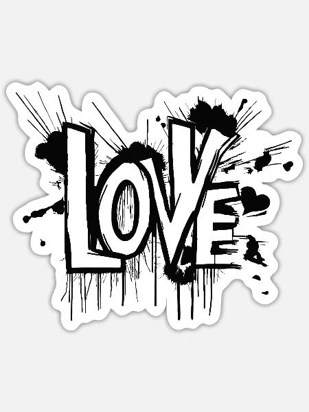 Love muss nicht immer gleich sein - Sticker Größe S (10 x 10 cm) - Mattweiß