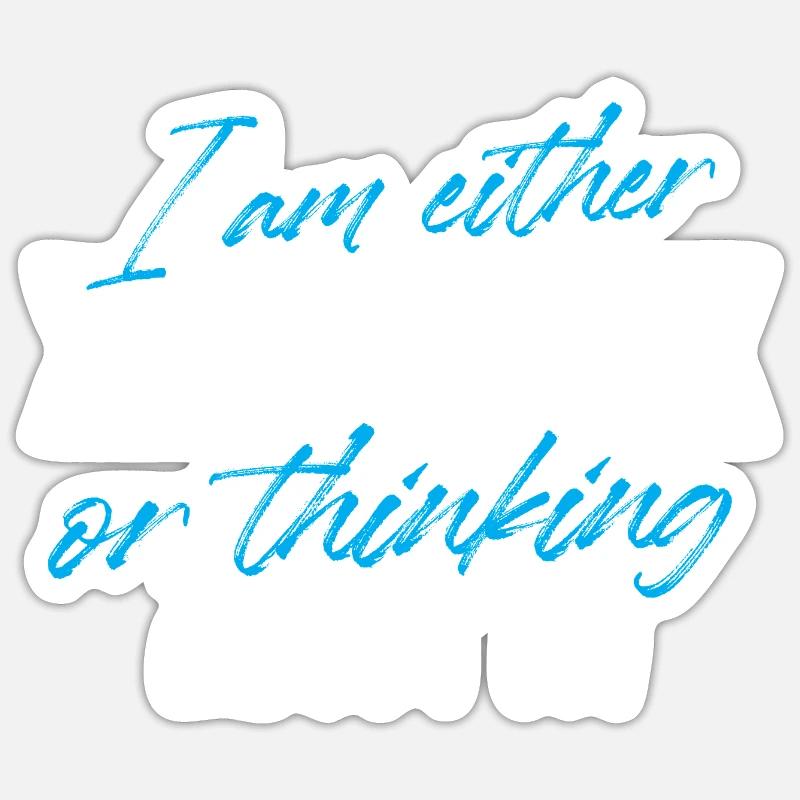 I Am Either Paragliding Or Thinking About It - Sticker Größe S (10 x 10 cm) - Mattweiß