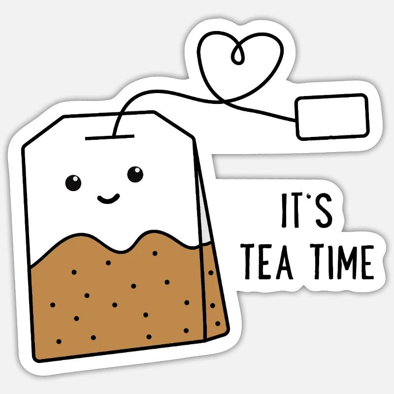 Tea Time Sticker Größe S (10 x 10 cm)