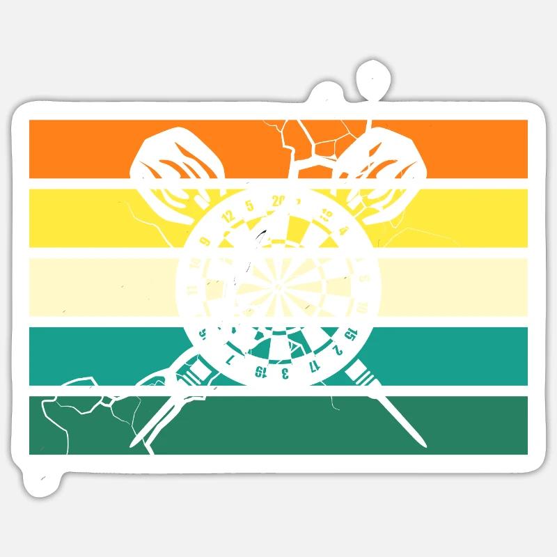 Darts player Darts - Sticker size S (10 x 10 cm) - white matte