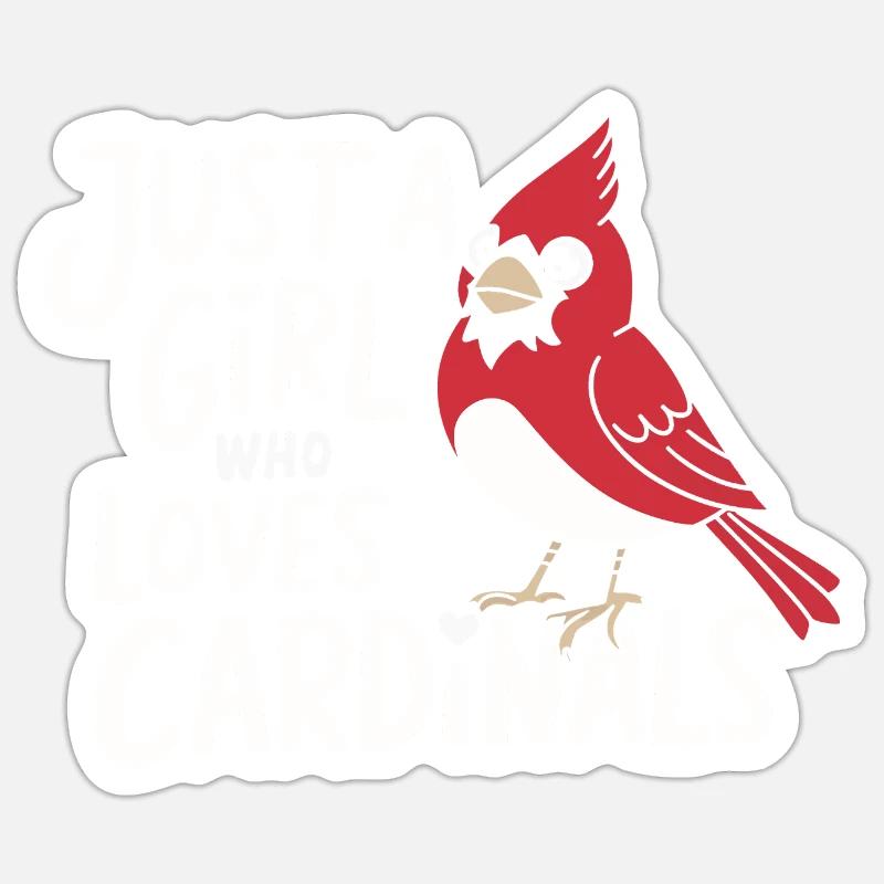 Kardinal Rotkardinal Vogel Roter Kardinal Sticker Größe S (10 x 10 cm)