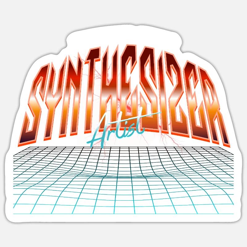 808 Synthesizer Analog Drum Machine Sticker Größe S (10 x 10 cm)